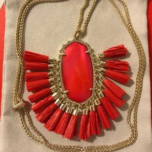 Betsy Gold Long Pendant Necklace